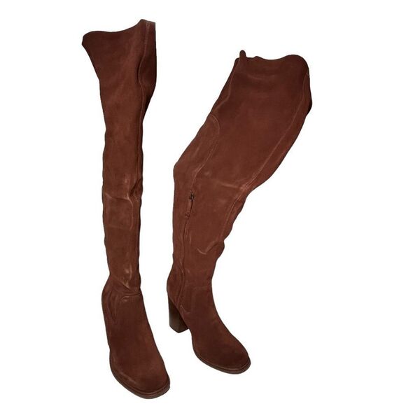 Kelsi Dagger Logan Suede Wide Calf Over the Knee Boots - Picture 4 of 10